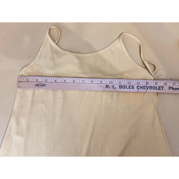Hurley Claire Sleeveless Scoop Neck  Rib Tank Mini Dress Honey Gold Small NWT - Picture 4 of 7